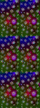 Çizim çiçek deseni duvar kâğıdı olarak kullanılabilir. Yeşil ve kahverengi renkli çiçekler. Raster illüstrasyonu.