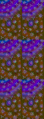 Çiçekli çiçek deseni, suluboya. Raster deseni. Süslü kumaş deseni.