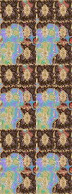 Kart, duvar kağıdı, ambalaj ve tekstil için klasik tasarım. Altın şablon. Kahverengi renkte Royal retro. Raster illüstrasyonu. Eskiz kalıbı altın elementler. Çiçeksel klasik doku.