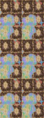 Kart, duvar kağıdı, ambalaj ve tekstil için klasik tasarım. Altın şablon. Kahverengi renkte Royal retro. Raster illüstrasyonu. Eskiz kalıbı altın elementler. Çiçeksel klasik doku.