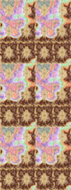 Barok tarzında altın çiçek süsü. Damask çizim kalıbı arka planı tekrarlıyor. Kahverengi renklerde altın element. Antika altın tekrarlanabilir duvar kağıdı.