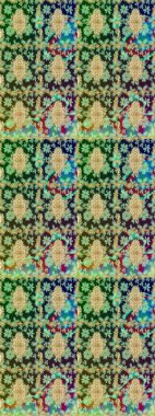 Yeşil renkte altın. Doğum günü kartı, davetiye ya da afiş için iyidir. Ortaçağ çiçek desenini çiz. Dekoratif simetri arabesk. Raster illüstrasyonu.