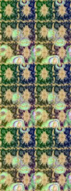 Doğu tarzı arabesk tarzında altın elementler. Raster Golden eskiz kalıbı. Çizim altın desenli bukleler. Yeşil renkte çizim deseni.