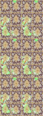 Süslü raster dekorasyonu. Barok tarzında duvar kâğıdı tasarımı için eskiz şablonu arka planı. Altın elementlerle kahverengi renklerde altın desen.