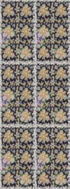 Gri renklerde, altın elementli, pürüzsüz bir desen. Şam tasarım için kusursuz desen.