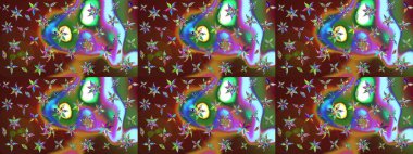 Tatil havası. Nazik romantik baskı. Raster güzel bir çiçek deseni çizmiş. Bahar mevsimi.