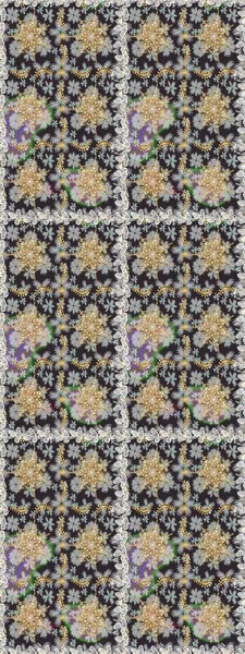 Gri renklerde, altın elementli, pürüzsüz bir desen. Şam tasarım için kusursuz desen.