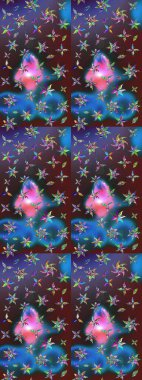 Simple cute pattern in small-scale flowers. Raster illustration. Floral sketch background for textile or book covers, manufacturing, wallpapers, print, gift wrap and scrapbooking.