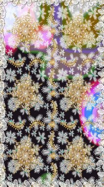 Klasik klasik klasik arka plan. Geleneksel oryantasyon süsü. Kusursuz klasik raster altın desenli. Altın desenli gri ve nötr renkler ve altın elementler.