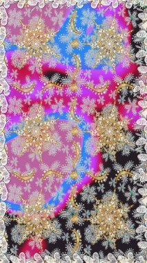 Damask pürüzsüz yineleme kalıbı. Gri ve nötr renklerde altın element. Barok tarzında altın çiçekli süs. Antika altın tekrarlanabilir duvar kağıdı.