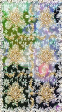 Antika altın tekrarlanabilir duvar kağıdı. Tarafsız ve gri renklerde altın element. Barok tarzında altın çiçek süsü. Damask arkaplanı tekrarlayan kusursuz desen.