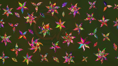 Organik elementler. Raster deseni. Suluboya etkisi. Botanik çizim deseni.