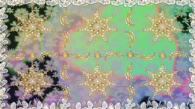 Tarafsız ve gri renklerde altın elementlerle kusursuz klasik desen. Tarafsız ve gri renklerde altın sarısı elementlerle altın pürüzsüz desen. Noel, kar tanesi, yeni yıl.