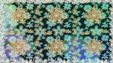 Raster klasik barok çiçeksiz altın desenli. Tarafsız ve gri renklerdeki altın desenli altın elementler. Lüks, kraliyet ve Viktorya dönemi konsepti. Süsleme.