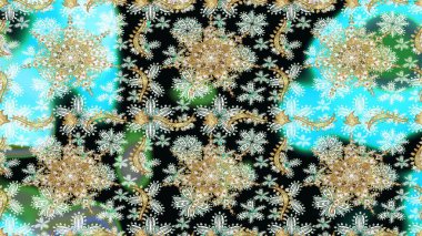 Kusursuz altın desenli bukleler. Doğu tarzı arabesk tarzında altın elementler. Tarafsız ve siyah renklerde kusursuz desen. Raster altın pürüzsüz desen.