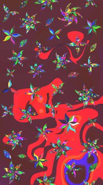 Doğal kozmetik ürünleri, parfüm, çiçekçi dükkanı için bahar ihalesi tasarımı. Paket kağıdı için en iyisi. Kahverengi ve kırmızı lale çiçekli Raster eskiz deseni. Karşılama ya da düğün geçmişi olarak kullanılabilir.