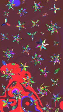 Suluboya çizim kalıbı. Eski model. Çiçeğin suluboya çizimlerinin mükemmel deseni. Dekorasyon ve tasarım için güzel bir desen. Raster illüstrasyonu. Moda yazdırma.