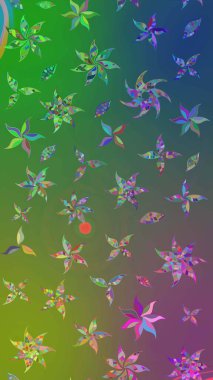 Düz Çiçek Elementleri Tasarımı. Raster illüstrasyonu. Şirin çiçek elementleri. Renkli Bahar Teması eskiz kalıbı. Çizim deseni Modaya uygun kumaş deseni.