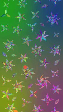 Motley illüstrasyonu. Küçük renkli çiçekler. Moda baskıları için zarif bir şablon. Küçük çiçekte güzel bir desen. Çiçekli yaz çiçekleri. Çizim.