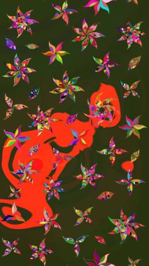 Moda baskısı. Dekorasyon ve tasarım için güzel bir desen. Çiçeğin suluboya çizimlerinin mükemmel deseni. Suluboya çizim kalıbı. Eski.