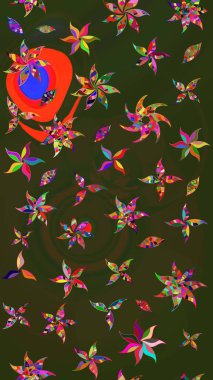 Suluboya çizim kalıbı. Çiçeğin suluboya çizimlerinin mükemmel deseni. Dekorasyon ve tasarım için güzel bir desen. Raster illüstrasyonu. Eski model. Moda yazdırma.