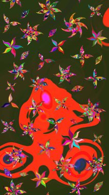 Suluboya desenli çiçek deseni. Ton halinde. Çiçeğin suluboya çizimlerinin mükemmel deseni. Dekorasyon ve tasarım için güzel bir desen. Moda yazdırma.