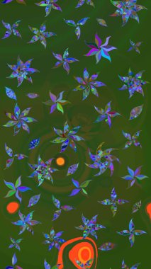 Tekstil veya kitap kapakları, imalat, duvar kağıtları, baskı, hediye paketi ve yapıştırma kitabı için çiçek eskizi geçmişi. Küçük çaplı çiçeklerdeki basit şirin desenler. Raster illüstrasyonu.