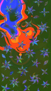 Küçük bir çiçekte eskiz deseni. Hoş bir çiçek geçmişi var. Güzel kumaş deseni. Raster illüstrasyonu.