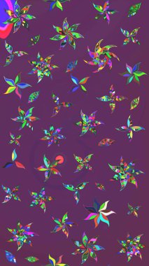 Karalama çiçeği. Renkli Bahar Teması eskiz kalıbı. Güzel kumaş deseni. Raster illüstrasyonu. Zentangle soyut çiçekleri. Düz Çiçek Elementleri Tasarımı.