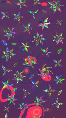 Küçük çiçekli şirin bir desen. Çiçek ve yapraklı çiçek deseni. Raster illüstrasyonu.