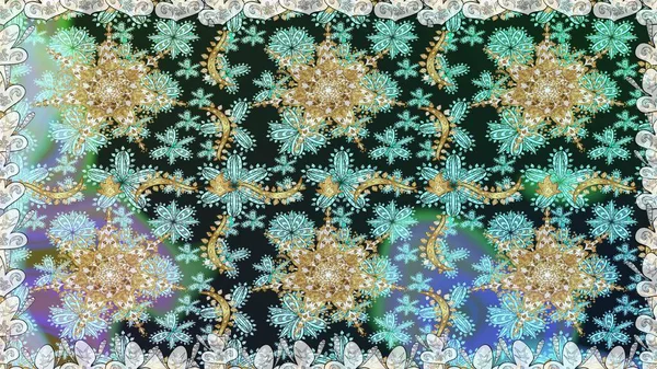 Raster klasik barok çiçeksiz altın desenli. Tarafsız ve gri renklerdeki altın desenli altın elementler. Lüks, kraliyet ve Viktorya dönemi konsepti. Süsleme.