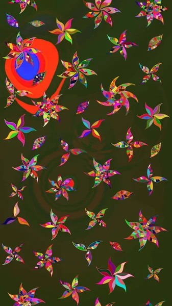 Suluboya çizim kalıbı. Çiçeğin suluboya çizimlerinin mükemmel deseni. Dekorasyon ve tasarım için güzel bir desen. Raster illüstrasyonu. Eski model. Moda yazdırma.