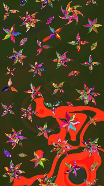 Taşralı şıklığı. Özgürlük stili Millefleur 'lar. Tekstil, duvar kâğıdı, kapaklar, yüzey, baskı, hediye paketi, hatıra defteri, dekupaj. Küçük yabani çiçeklerdeki halk modelini çiz..