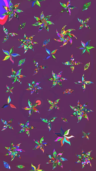 Karalama çiçeği. Renkli Bahar Teması eskiz kalıbı. Güzel kumaş deseni. Raster illüstrasyonu. Zentangle soyut çiçekleri. Düz Çiçek Elementleri Tasarımı.