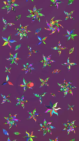 Üzerinde gelincikler ve vadi zambakları olan renkli çiçek desenli nakış deseni. Tekstil tasarımı için mor ve yeşil renkli geleneksel halk çiçekleri..