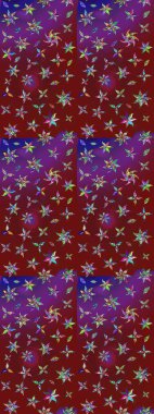 Tomurcukları çiçek olan sevimli bir çiçek deseni. Eskiz geçmişi. Raster illüstrasyonu. Kumaş, tekstil, duvar kağıdı baskısı için. Eski usul. Raster..