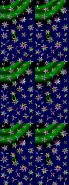 Raster illüstrasyonundaki çiçek desenli çizim. Güzel kumaş deseni. Renkli Bahar Teması eskiz kalıbı. Düz Çiçek Elementleri Tasarımı.