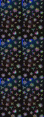 Klasik çiçek tasarımı elementleri. Gri ve mavi kıvırcık çiçekler gri ve mavi renklerde şekillenir. Raster illüstrasyonu.