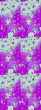 Raster güzel bir çiçek deseni çizmiş. Bahar mevsimi. Tatil havası. Nazik romantik baskı.