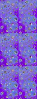 Güzel eskiz şekli. Raster çiçekli arka plan. Yazdır. Güzel kumaş deseni. Renkli Yaz Temalı eskiz kalıbı. Düz Çiçek Elementleri Tasarımı.