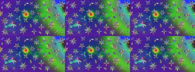 Raster illüstrasyonu. Güzel kumaş deseni. Bahar çiçekli güzel bir çiçek deseni..