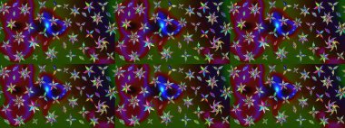 Küçük çiçekteki sevimli çiçek deseni. Kahverengi ve yeşil renkte çiçekler.