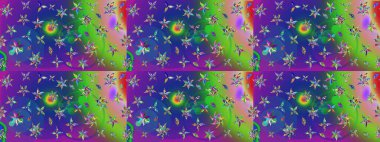 Raster deseni. Küçük çiçekte güzel bir çiçek deseni var. Çiçekli çiçek deseni, suluboya..