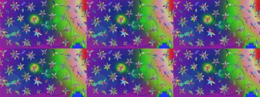 Vadinin çiçekleri mavi ve yeşil renklerde. Suluboya, elle çizilmiş. Eskiz arkaplan modeli. Raster - stok.