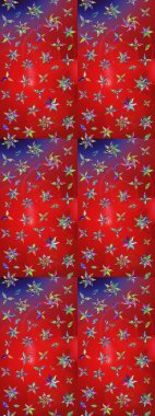 Hediye ambalaj kağıdı, tebrik kartları, posterler ve pankart tasarımı. Kırmızı ve mor renkte çiçekler. Raster düz çiçek çizim deseni.