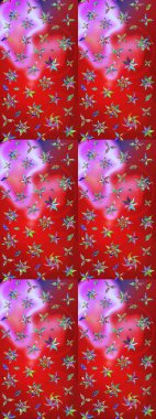 Kırmızı ve pembe renkte çiçekler. Küçük çiçekte sevimli çiçek deseni var..