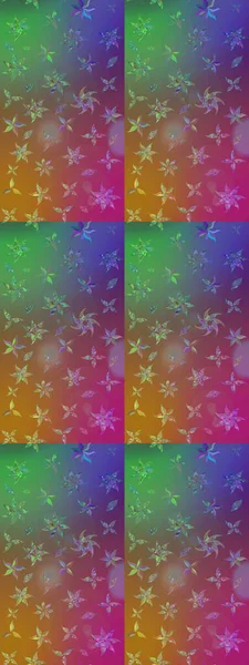 Çiçekli karalama şeklinde Raster çiçek deseni. Yumuşak, bahar çiçekli arka plan. Kahverengi ve mor renkte çiçekler.