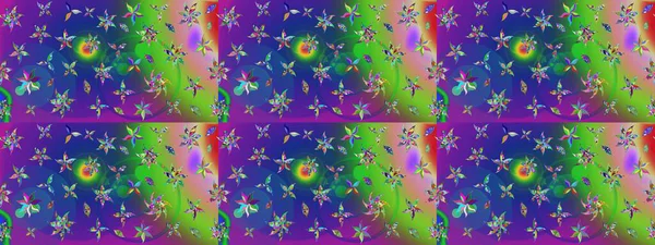 Raster deseni. Küçük çiçekte güzel bir çiçek deseni var. Çiçekli çiçek deseni, suluboya..