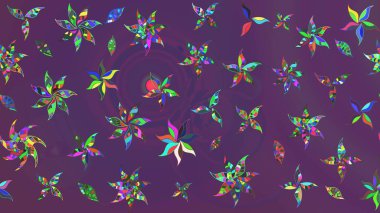 Moda baskıları için zarif bir şablon. Motley illüstrasyonu. Çiçekli yaz çiçekleri. Küçük çiçekte güzel bir desen. Küçük renkli çiçekler. Çizim.