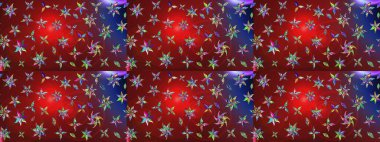 Raster illüstrasyonundaki çiçek desenli çizim. Suluboya tarzında kırmızı ve kahverengi renkte çiçekler.